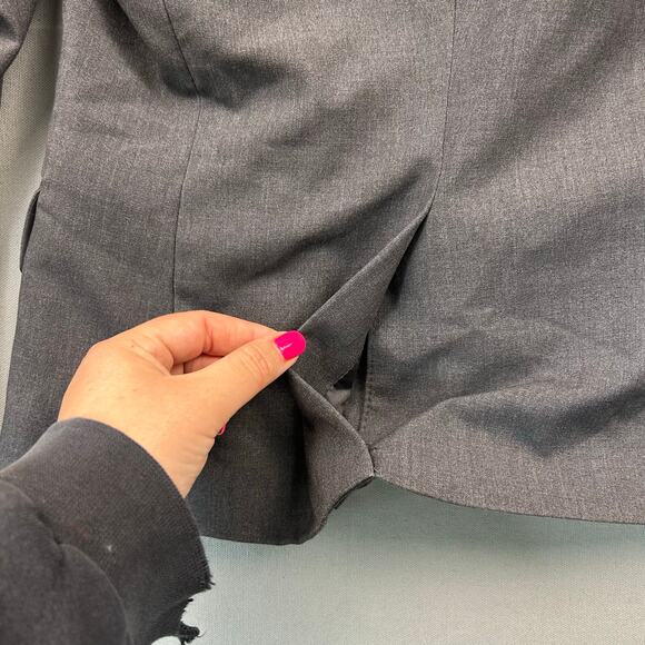 Calvin Klein Blazer Two Button Lux Blazer Dark Charcoal Gray 2 Lined Officerwear - Picture 6 of 9